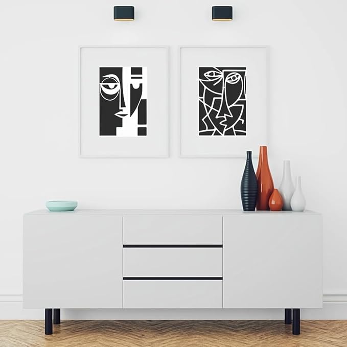 6 Pieces Abstract Face Pattern Stencils, 11.7x8.3 inch A4 Size Reusable Picasso - Image 5