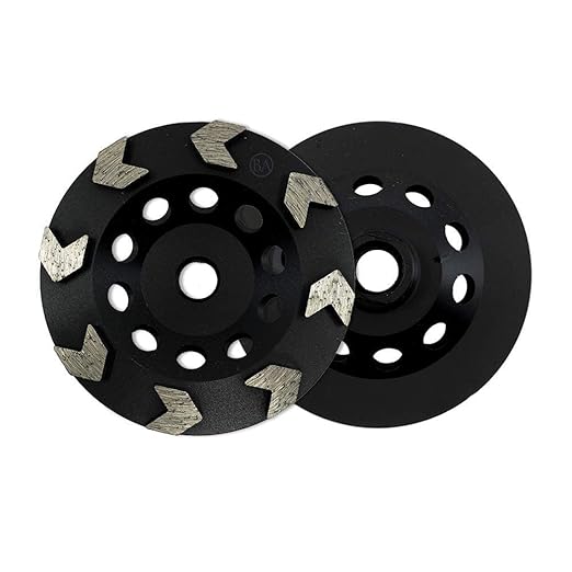 Benchmark Abrasives 4 Inch Grinder Wheels Arrow Type Diamond Cup Wheel with 5/8"-11 Arbor Hole for Masonry, Marble, Natural Stone, Concrete Grinding Wheel - Angle Grinder Attachments (4”)