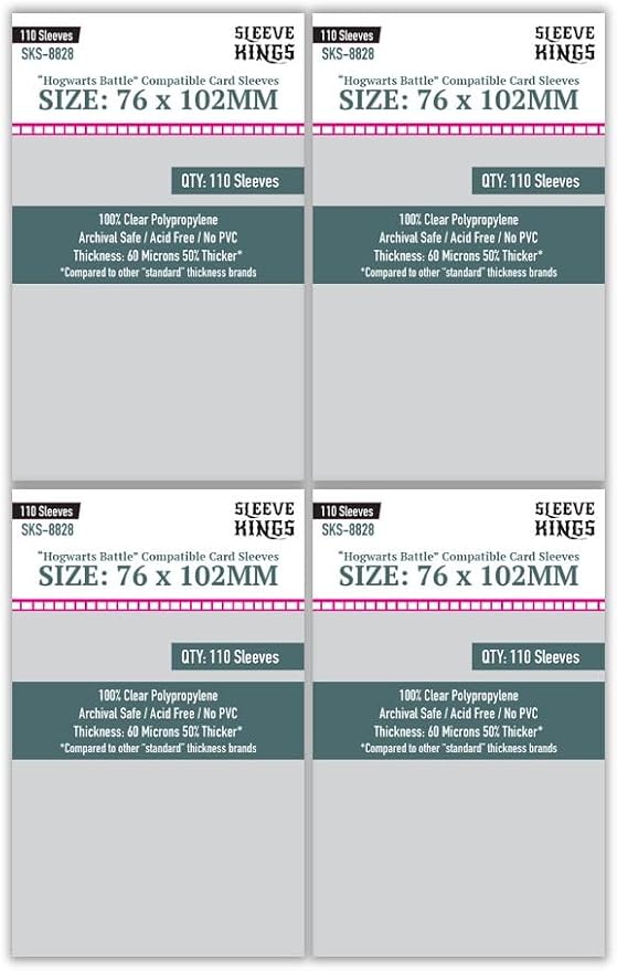 Sleeve Kings Large Sleeves 76 x 120 mm by SleeveKings