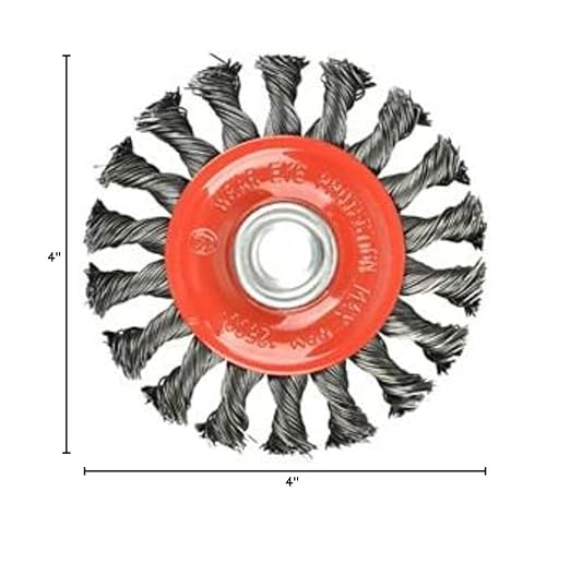 10 PCS - 4 Inch Twist Knotted Wire Wheel Brush for Grinders and Angle Grinder - 5/8 Inch-11 Threaded Arbor - 0.020 Inch Carbon Steel Wire - Heavy-Duty Conditioning for Metal - 4" x 5/8-Inch | 11 UNC