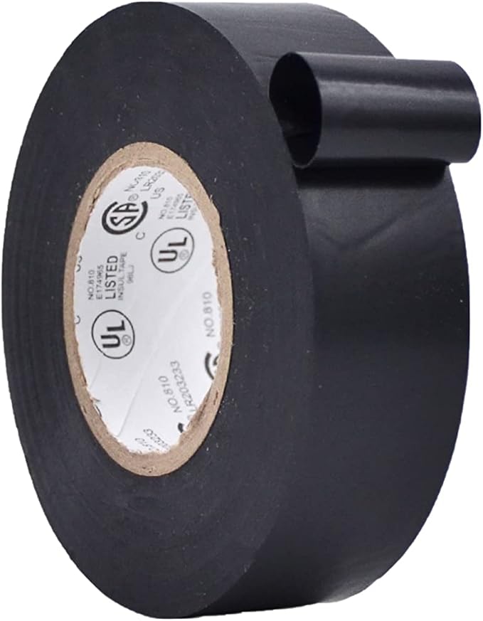 WOD ETC766 Professional Grade General Purpose Black Electrical Tape UL/CSA Listed core. Vinyl Rubber Adhesive Electrical Tape: 1 inch X 66 ft - Use at No More Than 600V & 176F (Pack of 1)