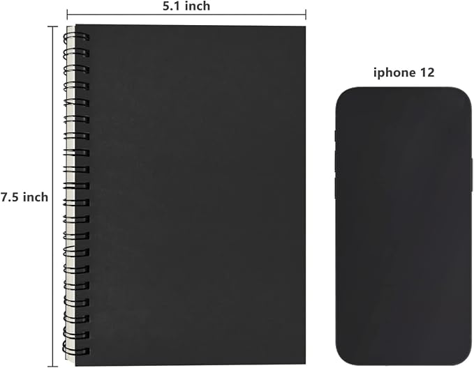 DSTELIN Blank Spiral Notebook, Soft Cover, Sketch book, 100 Pages / 50 Sheets - Image 3