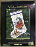 The Gold Collection Windswept Santa Stocking Counted Cross Stitch by DIMENSIONS