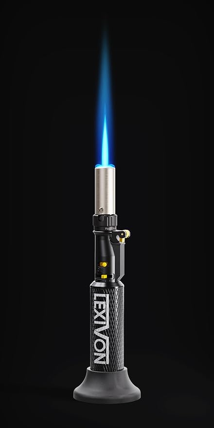 LEXIVON Butane Blow Torch, Refillable Upright Lighter with Adjustable Flame and Pro-Grade Aluminum Tank | Ideal for Soldering and Kitchen Tasks (LX-760)