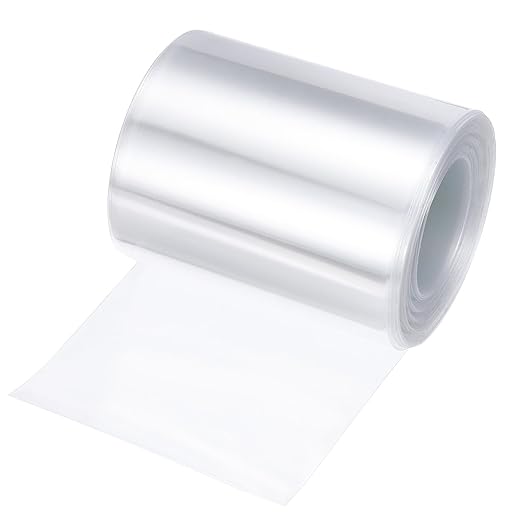 MECCANIXITY Battery Wrap PVC Heat Shrink Tubing 60mm Dia 95mm Flat 33 Feet(10meters) Clear Good Insulation for Battery Pack