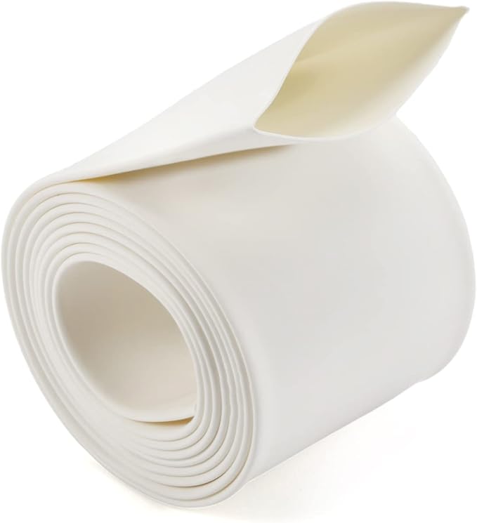 Chanzon 2:1 Ratio 1" (25mm) Heat Shrink Tubing 3.3Ft Roll (1M Total Length) White Polyolefin Sleeving Wrap Shrinking 2 to 1 1pcs