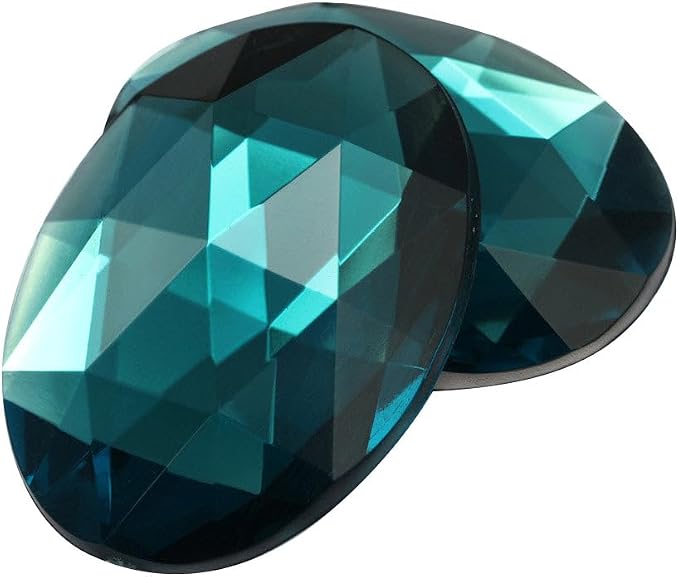 40x30mm Large Flat Back Oval Acrylic Rhinestones Cosplay Costume Gems Plastic - Image 2