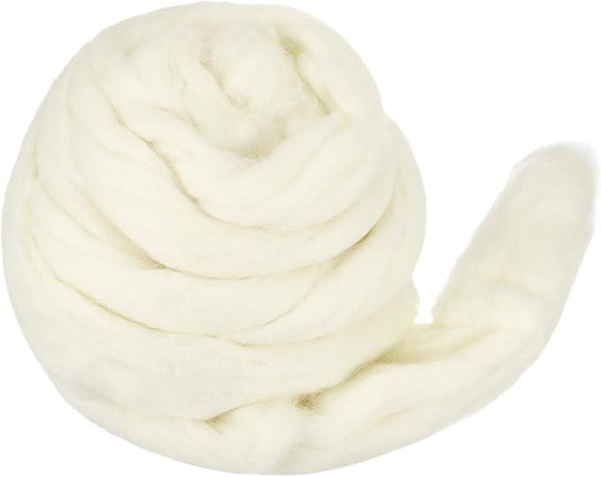 MECCANIXITY Wool Roving Yarn Soft Felting Wool 50g/1.76oz Pure Chunky Roving by MECCANIXITY