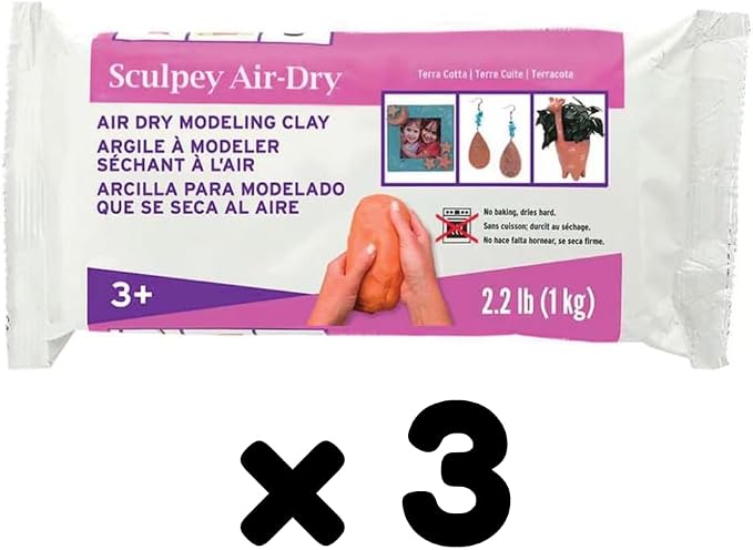 Sculpey Air-Dry, Premium Air Dry Clay, Terra Cotta, No Baking Required - Image 2