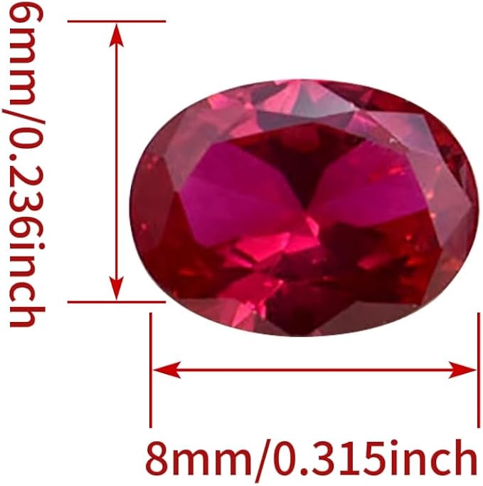 AierCrystal Ruby Red Cubic Zirconia Loose Beads Unset - Image 2