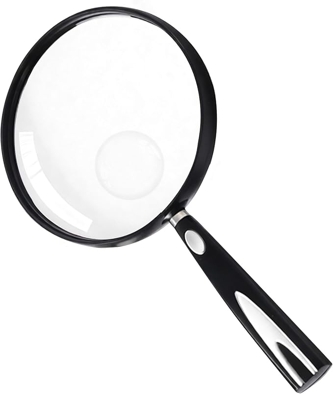 Feosky Handheld Reading Magnifier, 10X Magnifier, 130mm Shatterproof Lens by Feosky