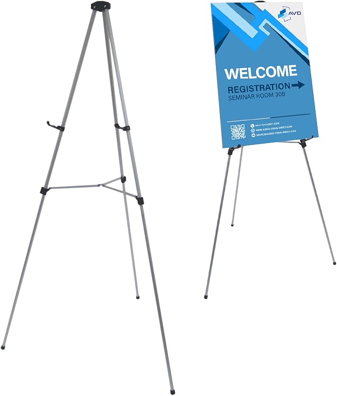 Lightweight Aluminum Telescoping Display Easel, 70 Inches by Audio-VisualDirect