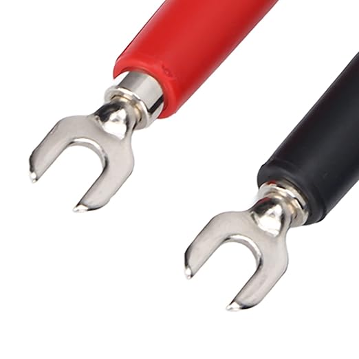 10Pcs 4mm U/Y Type Electrical Crimp Terminals, Banana Plug Adapter Insulated Fork Spade Wire Connector Conversion U Plug Into Banana Jack Adapter Accessories for Banana Plug Multimeter