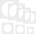 Teling 14 Pieces Large Stencil for Painting on Wood Plastic 5 Point Template by Teling