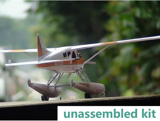 1:32 CAN DHC-2 Beaver Float Seaplane 3D Paper Model Simulation Aircraft Model - Image 6
