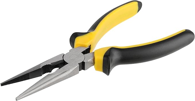 SINJEUN 10 Pack 8 Inch Needle Nose Pliers, Long Needle Nose Pliers with Wire Cutter, Insulated Handle Side Cutting for Cutting and Bending Wire