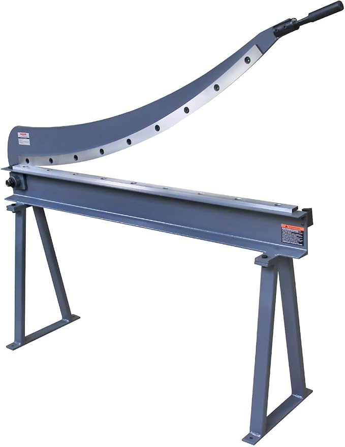 KAKA INDUSTRIAL Guillotine Metal Shear, 52-Inch Cutting Capacity,16 Gauge HS-52 Sheet Metal Cutter with Stand for Industrial Fabrication and Construction