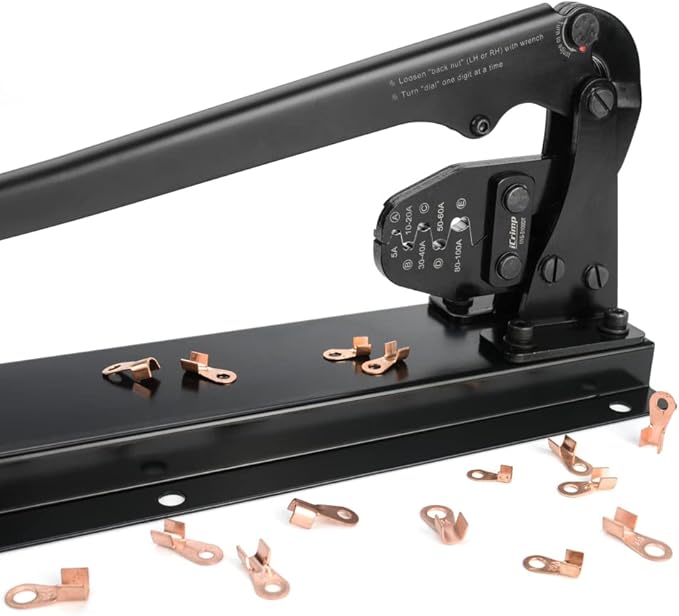 iCrimp Battery Lugs and Open Barrel Connectors Crimping Tools -Desk Type IWS-5100DT(5A-100A)