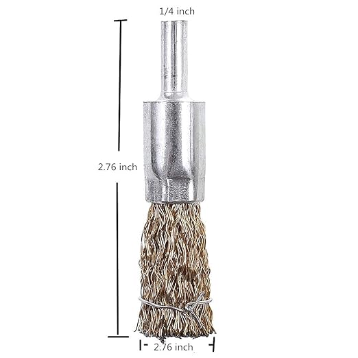 Rocaris 15 Pack Brass Coated Wire Brush Wheel & Cup Brush Set with 1/4-Inch Shank, 3 Sizes Coated Wire Drill Brush Set Perfect for Removal of Rust/Corrosion/Paint