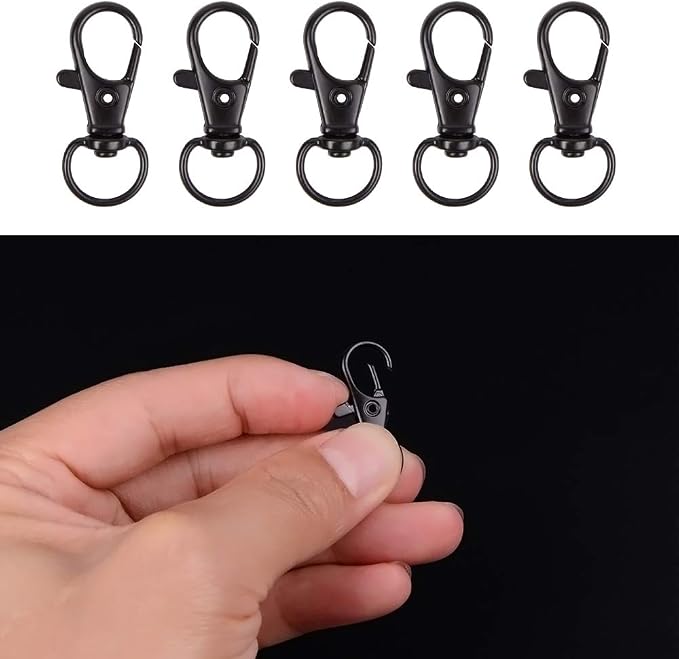 HXSEMAYIG Keychain Hooks with Key Rings, Metal Swivel Lobster Claw Clasps - Image 5