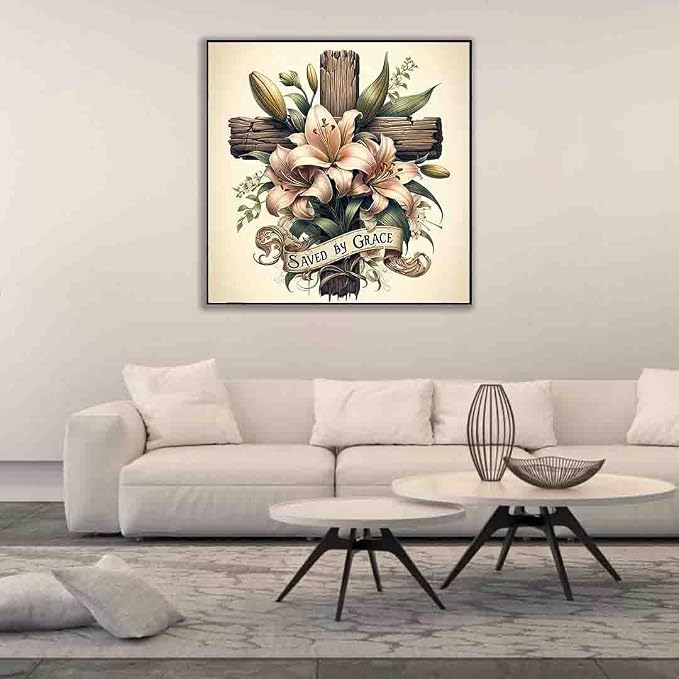 Cross Stitch Kits for Adults Beginner, Flower Counted Cross Stitch Kits Printed - Image 3