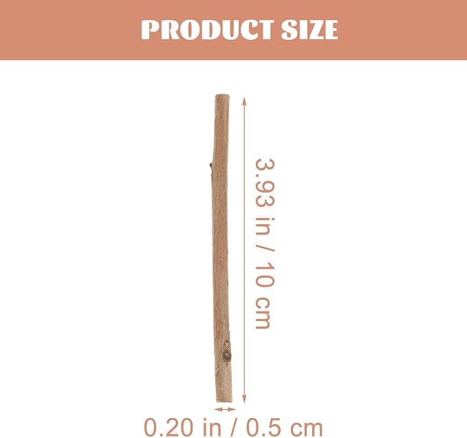 Tinksky 10CM Long 0.3-0.5CM in Diameter Wood Log Sticks - Image 2