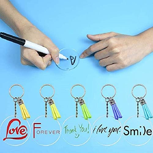 KINGFOREST 120PCS Acrylic Keychain Blanks Kit - Image 5