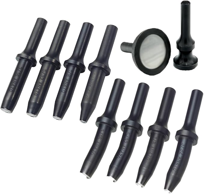 Wicks Aircraft 2X Deluxe Rivet Gun Set, Includes: 2X Rivet Gun, 4 Bucking Bars, 10 Rivet Sets, and Air Tool Oil.