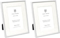 Isaac Jacobs 6x8 White Metal Rope Border Picture Frame, Horizontal & Vertical by IsaacJacobs
