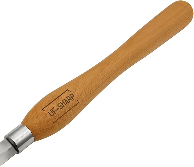 Diamond Parting Tool for Wood Lathe 3/16 inch Thick, M2 Cryo HSS Wood Turning Tools with Beech Wood Handle