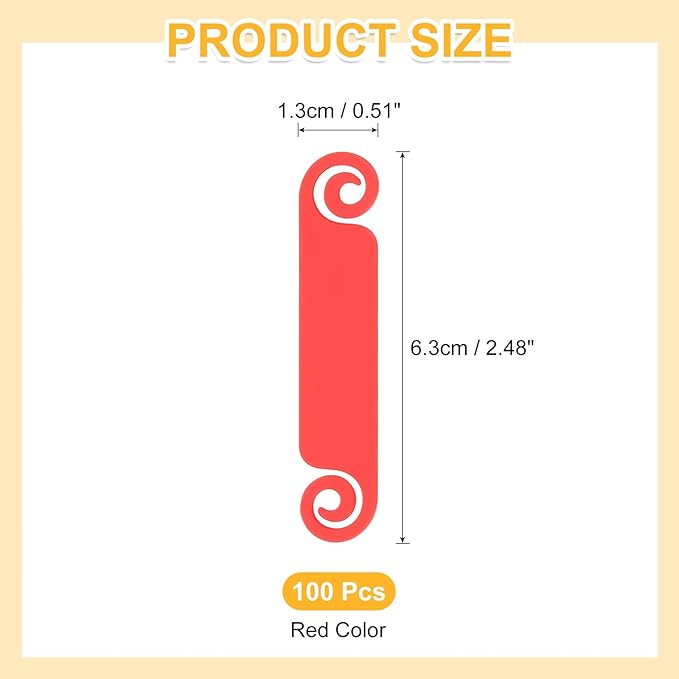 PATIKIL Cable Tags Flexible Cable Management Labels Cord Identification Tags, Wire Cord Markers for USB Computer Phone Charger Power - 50Pcs (Red)