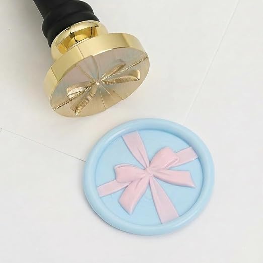 UNIQOOO 3D Relief Wax Seal Stamp, Ribbon Bow Brass Head - Image 9