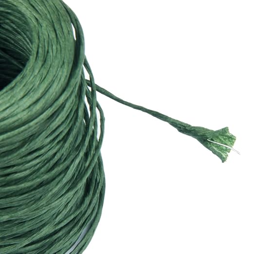 Floral Wire, 2 Rolls Rustic Paper Wrapped Metal Wire 14 Gauge 328 Feet | Bind - Image 2