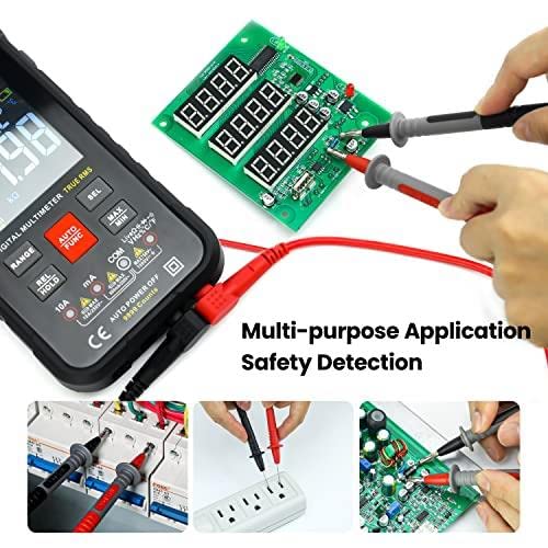 KAIWEETS 23PCS Multimeter Test Leads Kit with Replaceable Precision Probes Set and Alligator Clips, Test Probes, Test Hook, Flexible Wires Professional Kit General Use for Digital Electrical Testing