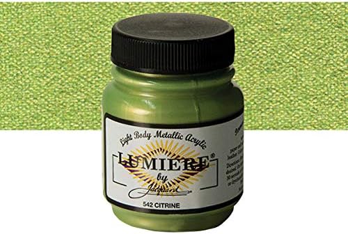 Jacquard Lumiere 2.25oz Fabric Paint Citrine - Image 2