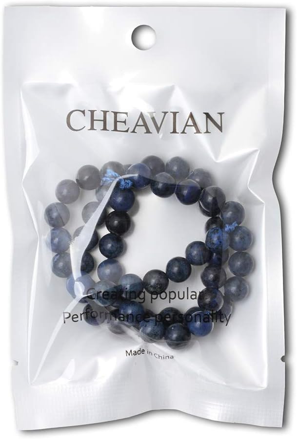 45PCS 8mm Natural Dumortierite Gemstone Round Loose Stone Beads - Image 5