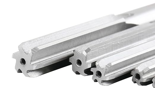 Accusize Industrial Tools Fractional Sizes 1/8" Thru 1/2" by 16th HSS M2 Premium Chucking Reamer Set, Right Hand Cut, 7pcs/Set, 5528-SH00