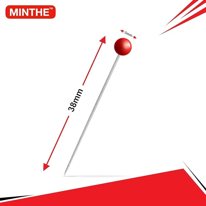 MINTHE 100PCS Sewing Pins for Fabric, Straight Pins Sewing - Image 3