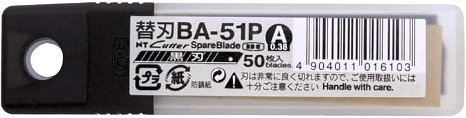 NT Cutter 9mm Ex tra-Sharp Black Snap-Off Blades, 50-Blade/Pack, 1 Pack - Image 3