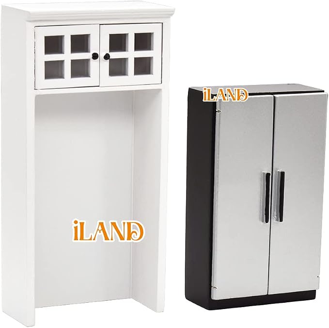 iLAND Dollhouse Furniture and Accessories Set Dollhouse Kitchen Modern Kit - Image 8