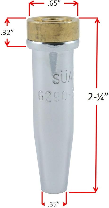 SÜA - Heavy Duty Oxy-Fuel Torch Compatible with Harris with Check Valves + Cutting Tip + Heating Tip (Propane)