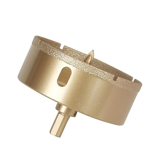 Brazed Diamond 3-1/2 inch Hole Saw with Center Drill Bit for Ceramic,Porcelain,Tile,Glass,Granite Quartz,Marble,Gemstone,Dry Drilling 90mm