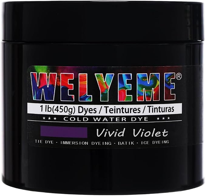 Cold Water Dye Violet 1lb, Tie Dye Powder, Fabric Dye Powder by WELYEME