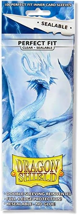 5 Packs Dragon Shield Sealable Inner Sleeve Clear Standard Size 100 ct Card by DragonShield