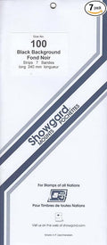 Strip Style Black Stamp Mounts Size 100 by Showgard