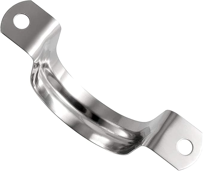 10 Pcs 3inch Rigid Pipe Strap,Two Hole Stainless Steel Strap U Bracket, Widened Tube Strap Tension Clip Assortment Kit Heavy Duty Pipe Clamp for Pipe Fixing（90mm）