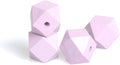 30 20mm Purple Wooden Geometric Beads by woodeni