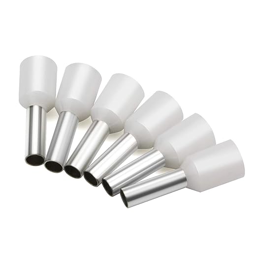 XHF 1000 PCS AWG 18/1.0mm² Wire Ferrules Insulated Copper Crimp Connectors, Crimp Pin Cord End Terminals White