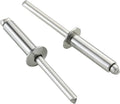 60pcs 1/4" x1" Aluminum Blind Rivets, 6.3 x 25mm Pop Rivets,Rivets for Metal,Silver