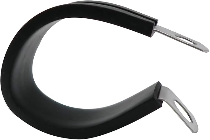 3/4" Cable Clamp Stainless Steel Rubber Cushioned Insulated Metal Clamp, Tube Holder for Tube, Pipe or Wire Cord Installation (12 Pack)